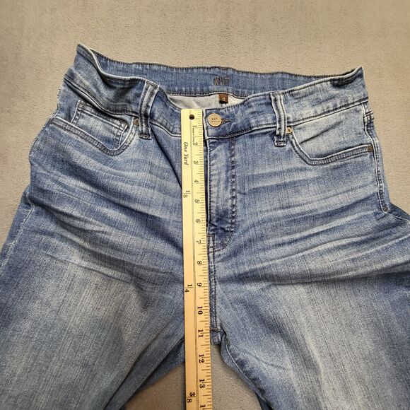 Kut From the Kloth Womens 12 Fab Ab Baby Boot Cut Stretch Jeans Distressed Denim - Picture 8 of 11